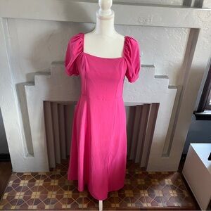 Elegant Pink Midi Slit Dress